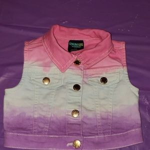 Tie dye denim Vest